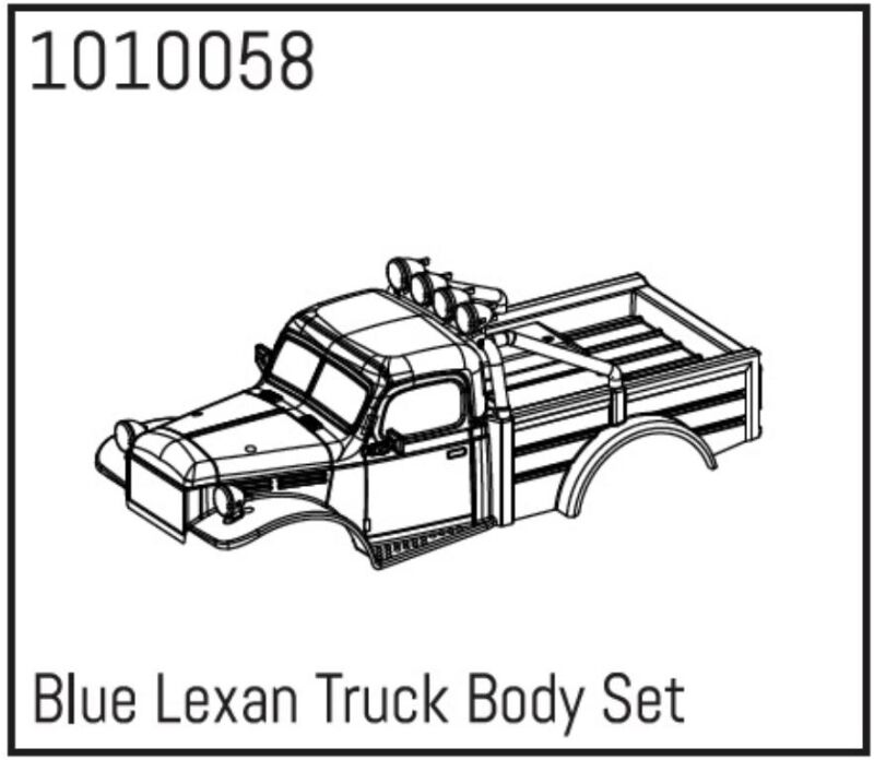 Hobby Plus blau Lexan Power Wagon Karosserie