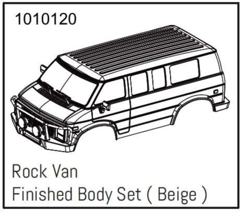 Hobby Plus RC Rock Van PC Body Set (beige) - PRO Crawler 1:18 / HBP240182