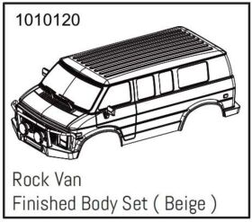 Hobby Plus Rock Van PC Karosserie (beige) - PRO Crawler 1:18