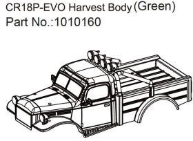 Hobby Plus Harvest matt - EVO 1:18 Karosserie grün