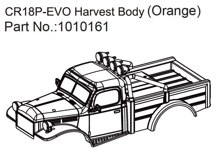 Hobby Plus Harvest Karosserie (orange) - EVO 1:18