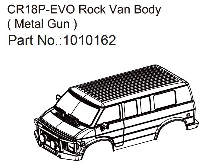 Hobby Plus Rock Van - EVO 1:18 Karosserie silber schwarz / HBP240355