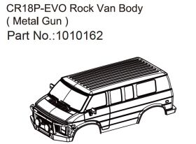 Hobby Plus Rock Van - EVO 1:18 Karosserie silber schwarz