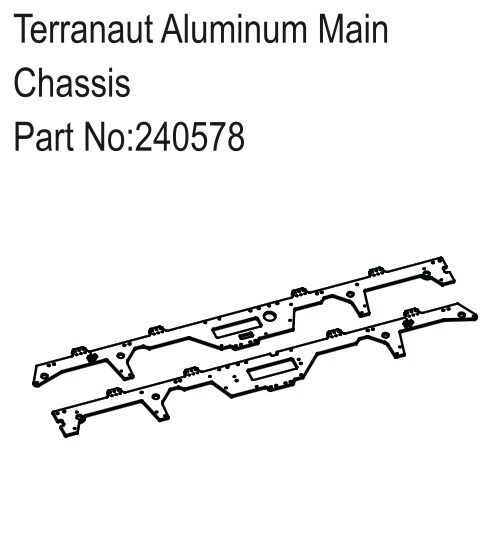 Hobby Plus RC Terranaut Aluminum Main Chassis / HBP240578