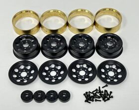Hobby Plus 1.2"" - Beadlock-Felge Stahl schwarz...