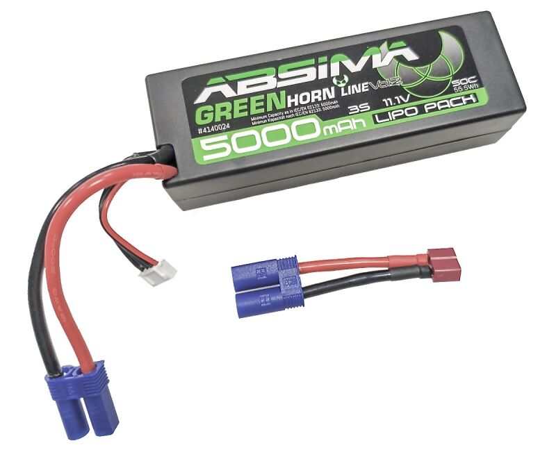 ABSIMA Greenhorn Vol.2 LiPo 3S 11,1V-50C 5000 HC (EC5/T-Plug) / 4140024