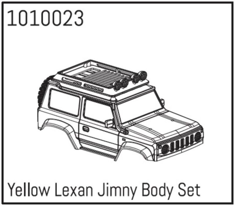 Hobby Plus RC Yellow Lexan Jimny Body Set / HBP240140