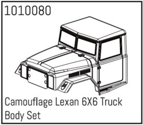 Hobby Plus RC Camouflage Lexan 6X6 Truck Body Set /...