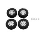 Hobby Plus RC CR-18P Truck Wheel/ Tire Set (Silver) / HBP240460