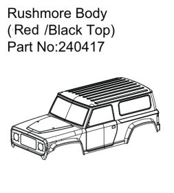 Hobby Plus Rushmore Karosserie rot schwarz / HBP240417