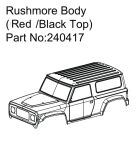 Hobby Plus RC Rushmore Body (Red/Black) / HBP240417