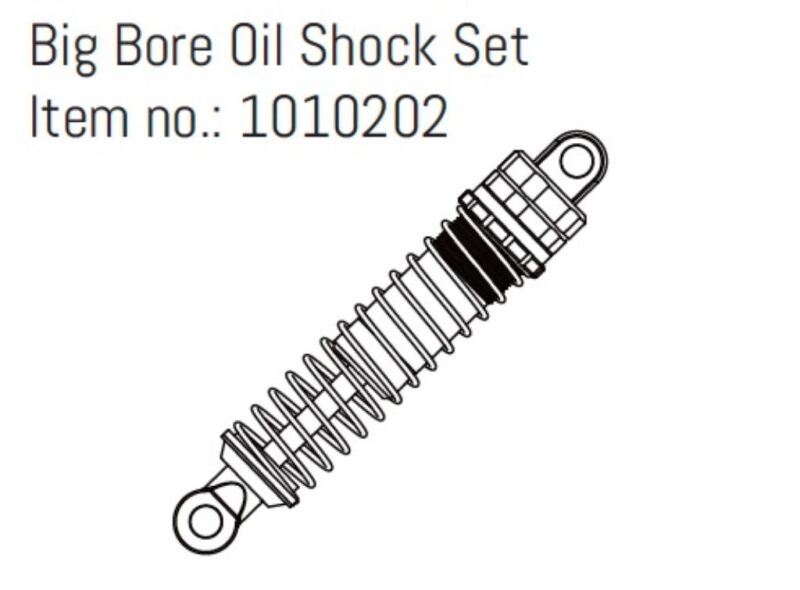 Hobby Plus Big Bore Öl Stoßdämpfer-Set - EVO/GOAT