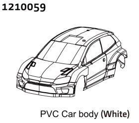 ABSIMA PC Rally Body Shell - blue + Stickers / 1210059