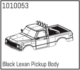 Hobby Plus RC Black Lexan Pickup Body / HBP240133
