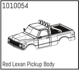Hobby Plus RC Red Lexan Pickup Body / HBP240155
