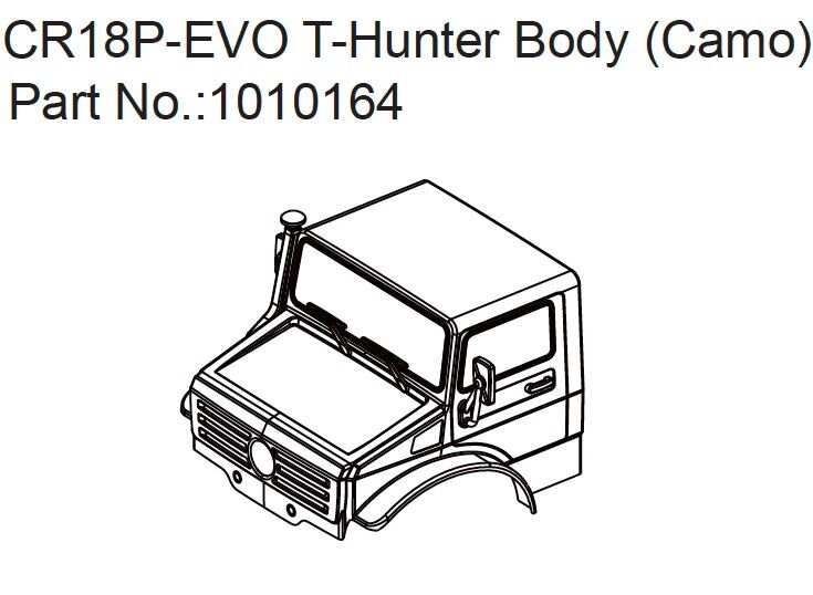 Hobby Plus T-Hunter camo - EVO 1:18 Polycarbonat-Karosserie / HBP240357
