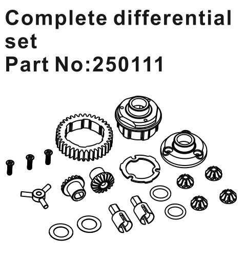 Hobby Plus RC Complete Differential Set / HBP250111