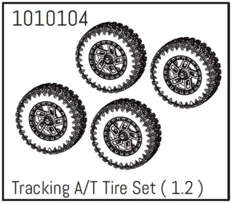 Hobby Plus RC 1.2" Tracking A/T Wheel Set - PRO Crawler 1:18 (4) / HBP240237