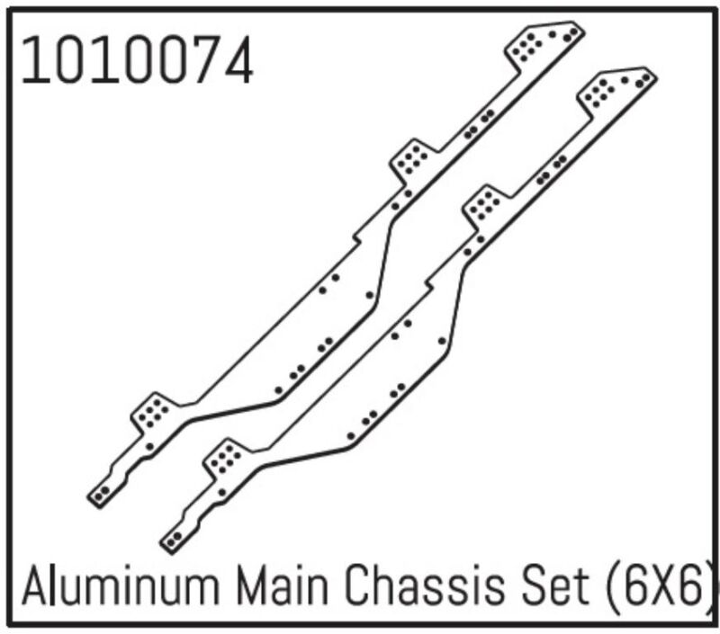 Hobby Plus Aluminium Main Chassis-Set (6x6)