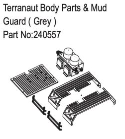 Hobby Plus RC Terranaut Body Parts & Mud Guard ( Grey...