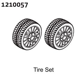 ABSIMA Pre-glued Tire Set - Rally (2) / 1210057