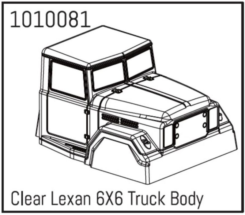 Hobby Plus RC Clear Lexan 6X6 Truck Body / HBP240170