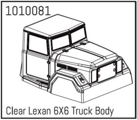 Hobby Plus Truck Karosserie Lexan transparent 6x6