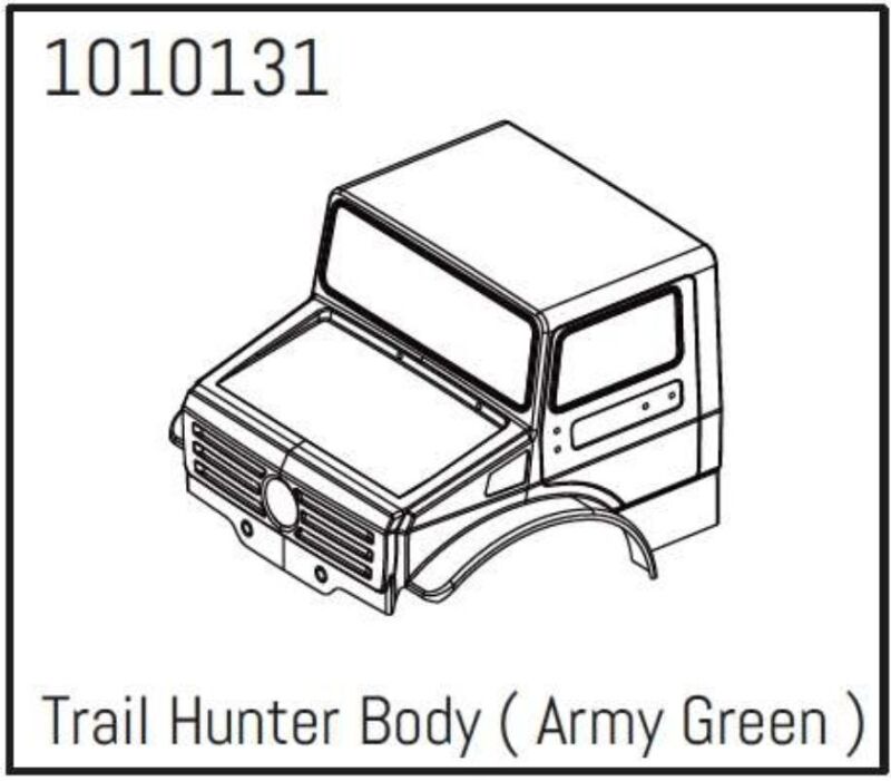 Hobby Plus T-Hunter Polycarbonat-Karosserie (army grün) - PRO Crawler 1:18 / HBP240250