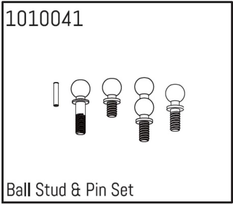 Hobby Plus RC Ball Stud & Pin Set / HBP240078