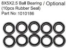 Hobby Plus RC 8X5X2.5 Ball Bearing ( 10pcs Rubber Seal ) / HBP240368