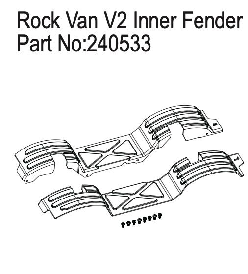 Hobby Plus RC Inner Fender for Rock Van V2 / HBP240533