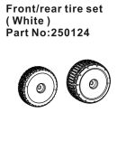 Hobby Plus RC Speck-B Front/Rear Wheel Set white (2) / HBP250124
