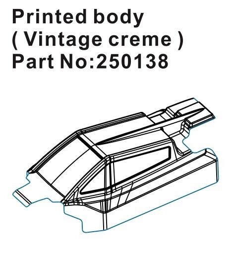 Hobby Plus RC Speck-B Printed Lexan Body - vintage creme / HBP250138