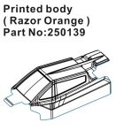 Hobby Plus RC Speck-B Printed Lexan Body - razor orange / HBP250139