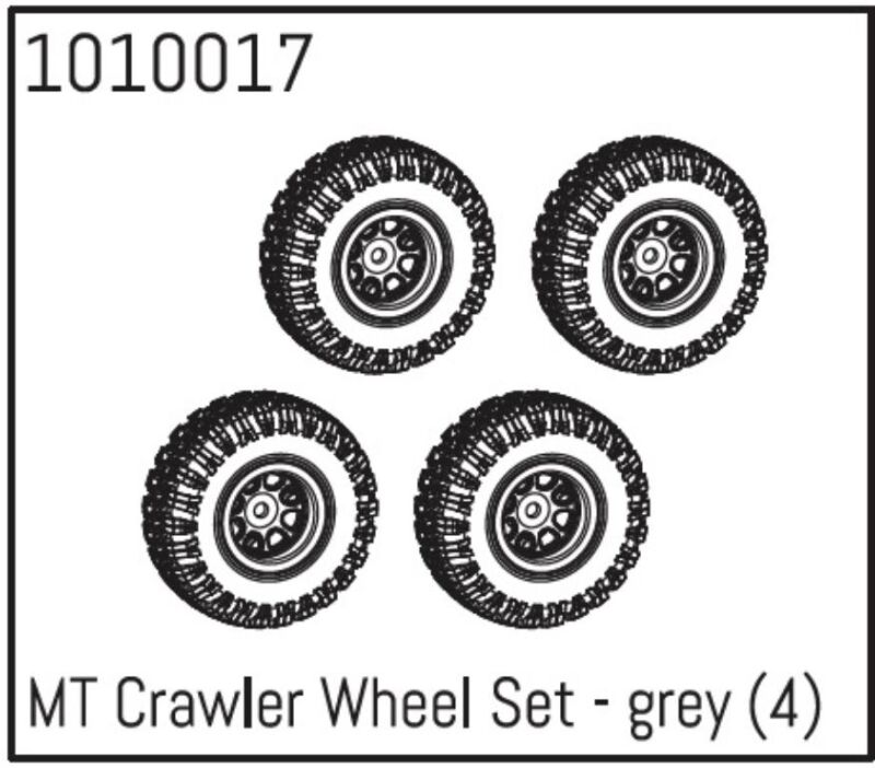 Hobby Plus RC MT Crawler Wheel Set - grey (4) / HBP604002