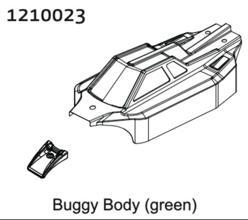 ABSIMA PVC Buggy Shell - orange + Stickers / 1210023