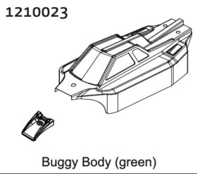 ABSIMA PVC Buggy Shell - orange + Stickers / 1210023