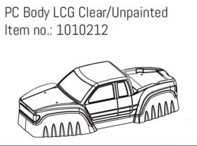 Hobby Plus RC PC Body LCG Clear/Unpainted - GOAT / HBP240362