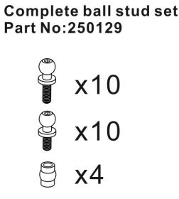 Hobby Plus RC Complete Ball Stud Set / HBP250129
