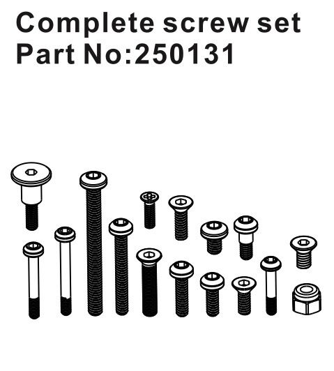 Hobby Plus RC Complete Screw Set / HBP250131