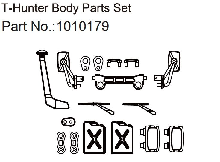 Hobby Plus Karosserie Teil Set T-Hunter - EVO 1:18 / HBP240322