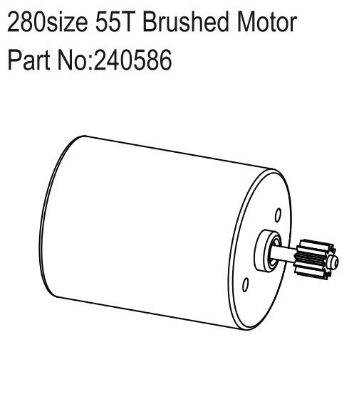 Hobby Plus RC 280size 55T Brushed Motor / HBP240586