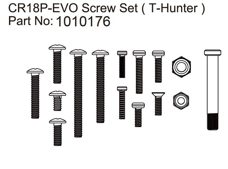 Hobby Plus RC Screw Set T-Hunter - EVO 1:18 / HBP240316