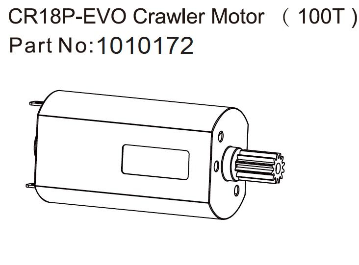 Hobby Plus 130 Crawler Motor (100T) - EVO 1:18