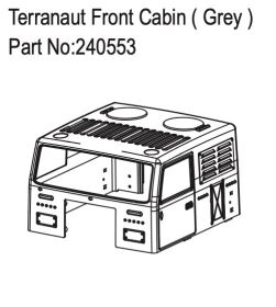 Hobby Plus RC Terranaut Front Cabin ( Grey ) / HBP240553
