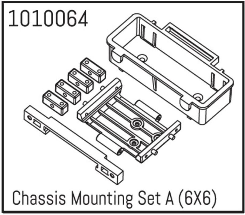 Hobby Plus RC Chassis Mounting Set A ( Trial Truck 6X6 ) / HBP240085