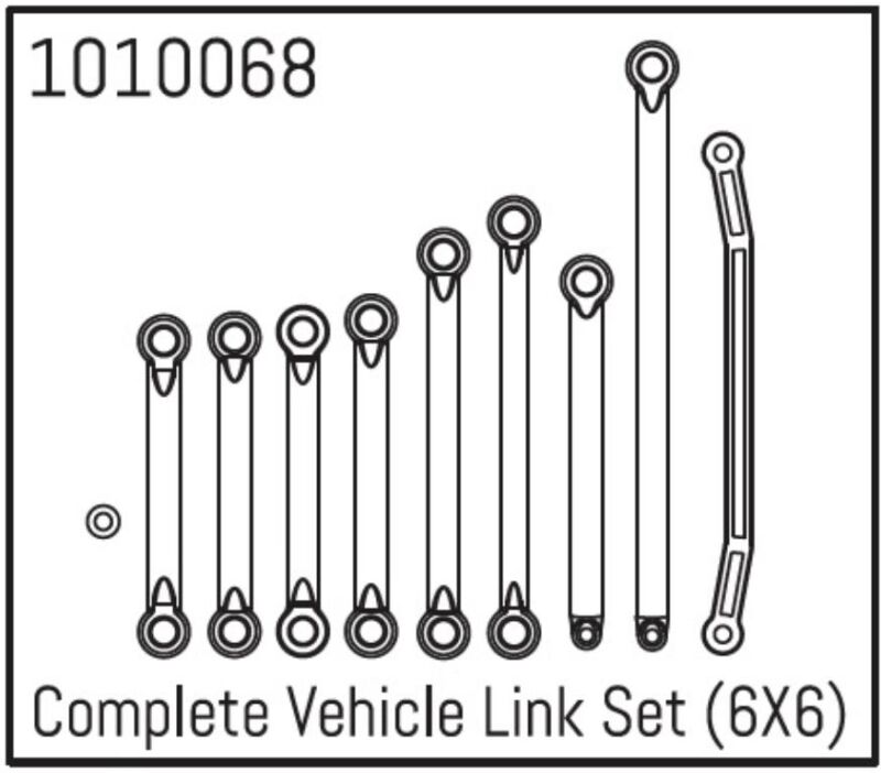 Hobby Plus RC Complete Vehicle Link Set (6X6) / HBP240088