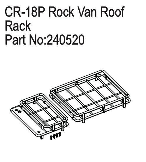 Hobby Plus RC Rock Van Roof Rack / HBP240520