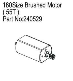 Hobby Plus RC 180 Size Brushed Motor, 55T / HBP240529
