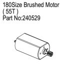 Hobby Plus RC 180 Size Brushed Motor, 55T / HBP240529